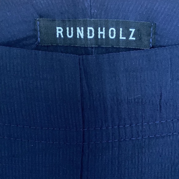 RUNDHOLZ blue linen capri pants size medium - Picture 9 of 9